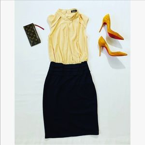 2/$24 Midi Dress Nude and Black